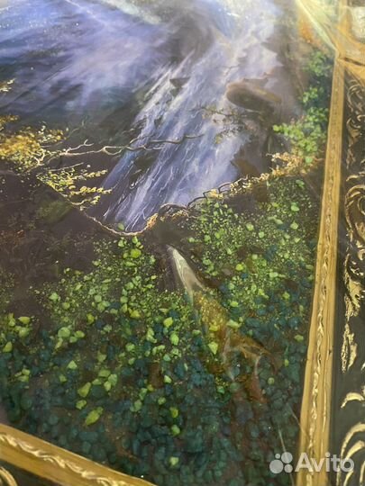 Картина с насыпной крошкой из камня