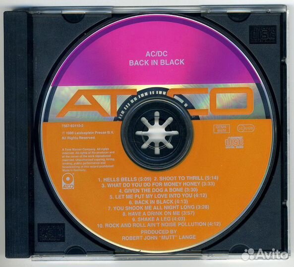CD фирменный AC/DC Back In Black