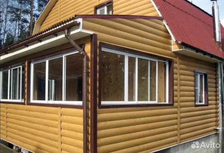 Остекление веранд, террас, беседок. Бюджетно