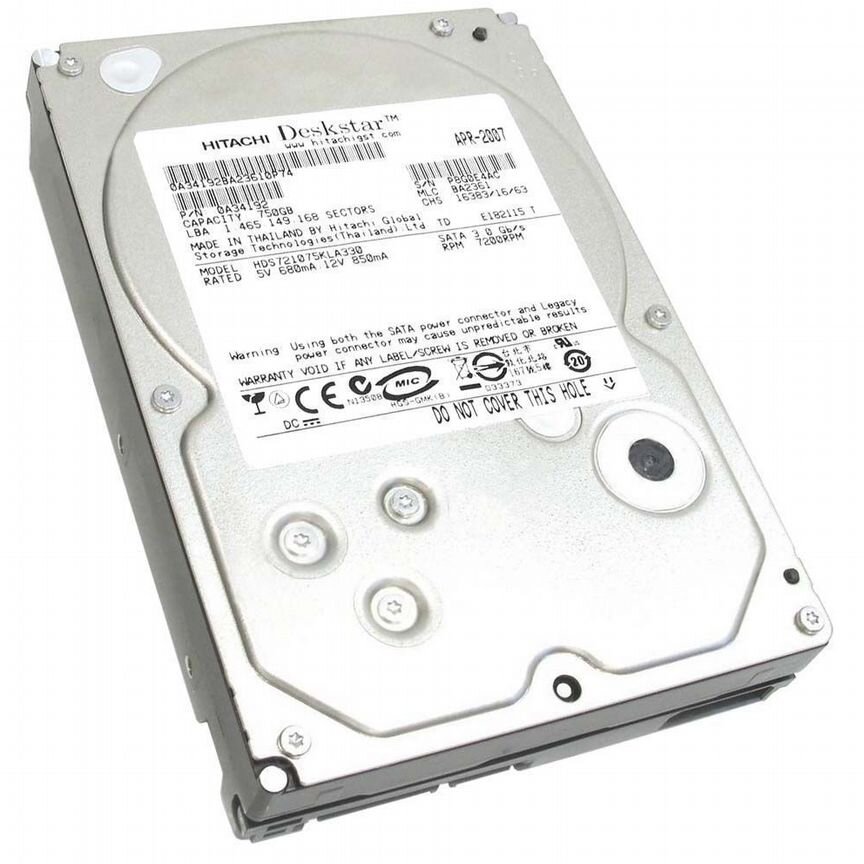 [HDS721075KLA330] Жесткий Диск Hitachi 750gb 7200 Hds721075kla330