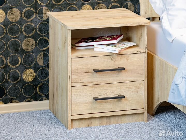 Тумба прикроватная тп-2-3 с ящиками и нишей