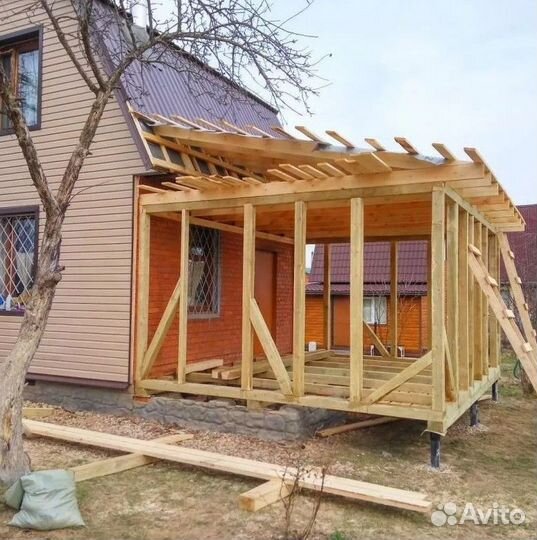 Монтаж веранд мансард террас