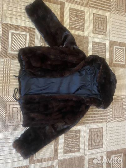 Шуба норковая с капюшоном