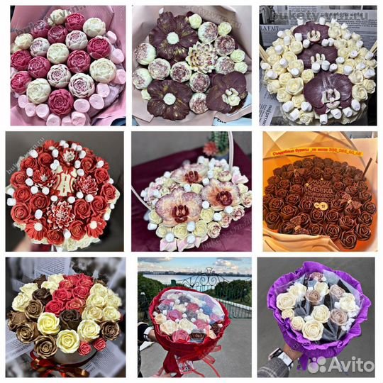 Букет из шоколадных роз / цветы из шоколада