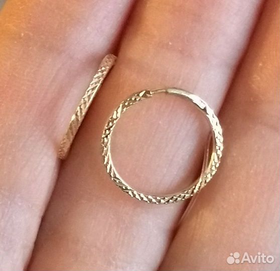 585 серьги D15 мм (разные) конго Новые
