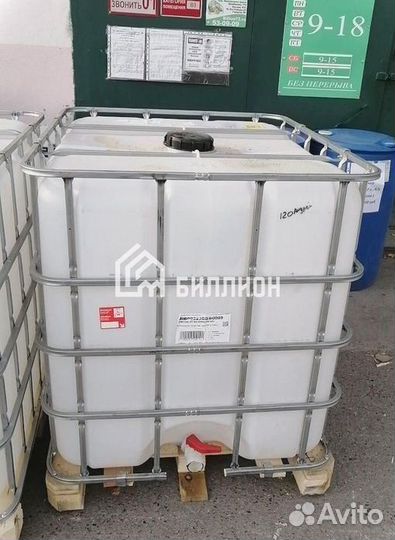 Еврокуб 1000л бу на поддоне промытый