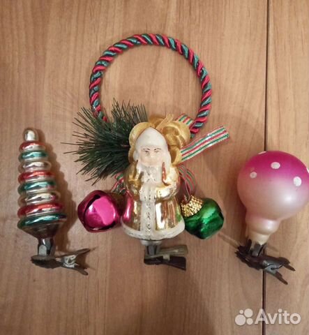 Елочные игрушки на прищепке