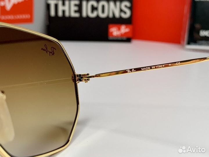 Очки Ray Ban Octagonal корчневые