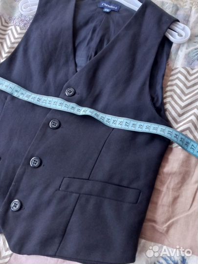 Жилетка школьная синяя для мальчика р.128