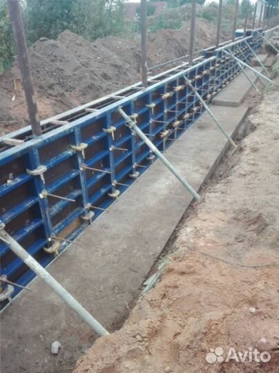 Опалубка для фундамента и монолитных заборов