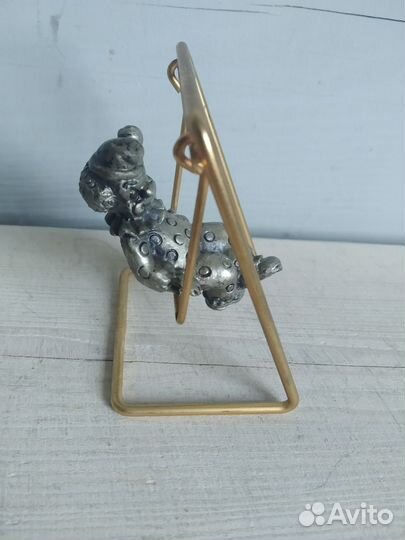 Винтажная фигурка клоун, олово США