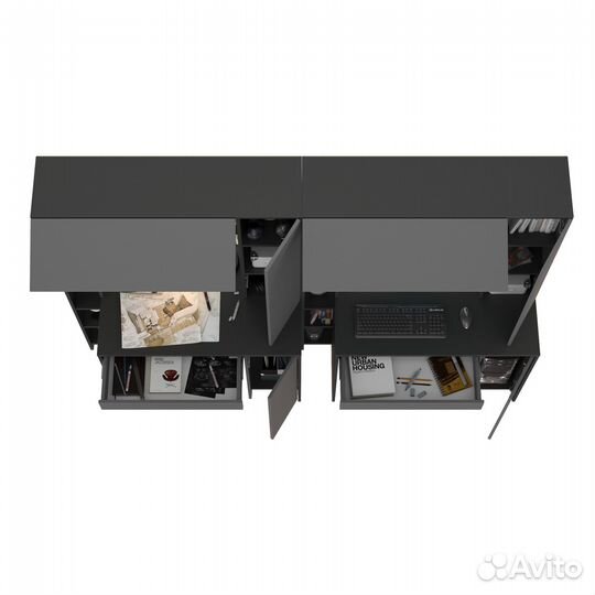 Два стола для домашнего офиса Mobi Комфорт 12.71 цвет антрацит/тёмно-серый