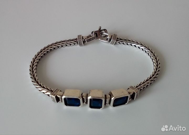 Мужской серебряный браслет
