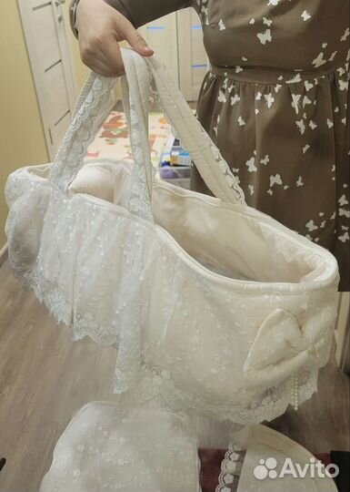 Корзина на выписку + конверт на молнии