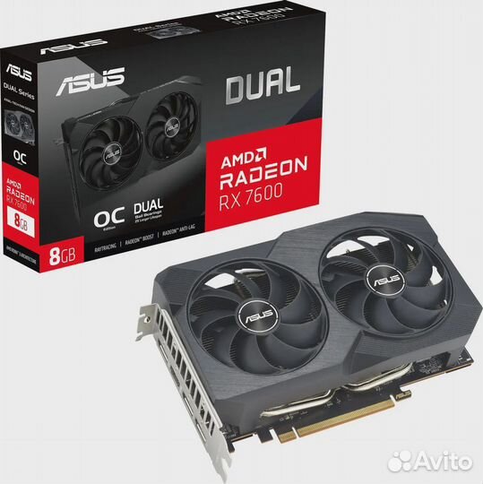 Видеокарта RX7600 asus dual V2