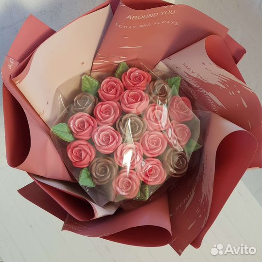 Букеты из шоколадных цветов