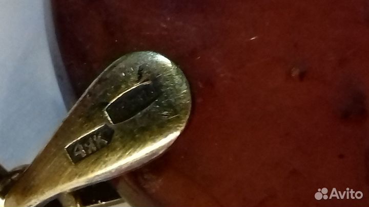 Кулон. янтарь,серебро 875 проба.СССР янтарный комб