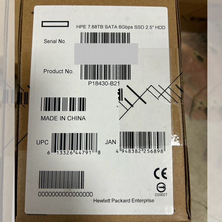 [P18430-B21] Жесткий Диск Hp Ssd 7.68tb P18430-B21 P18486-001