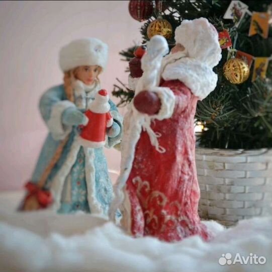 Елочная ватная игрушка Дед Мороз