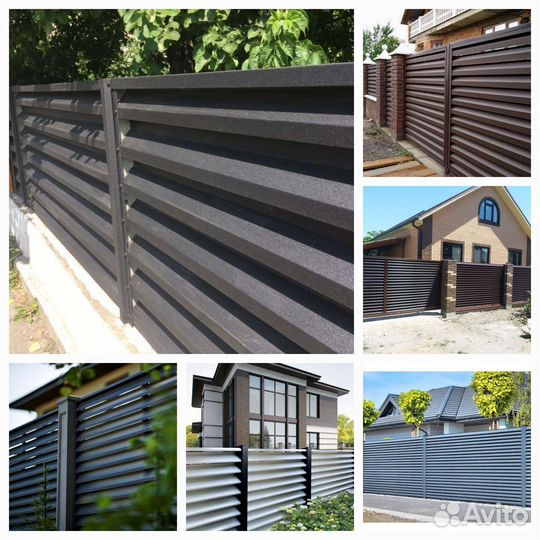 Современные металлические заборы Жалюзи