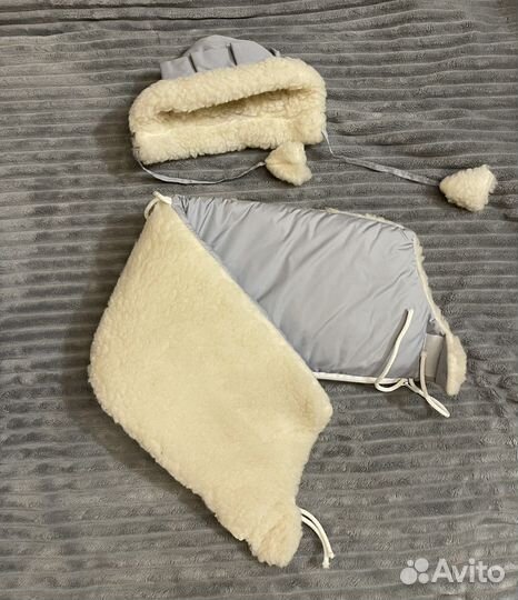 Конверт зимний меховой на выписку