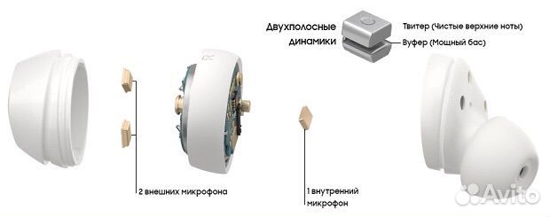 Беспроводные наушники samsung galaxy buds plus