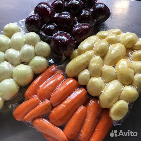 Овощи для бизнеса очищенные в вакуумной упаковке