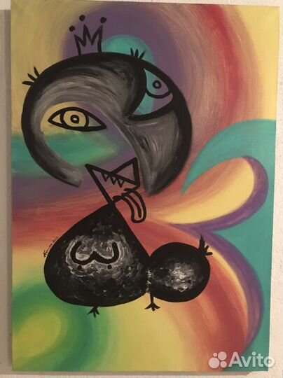 Картина акрил холст