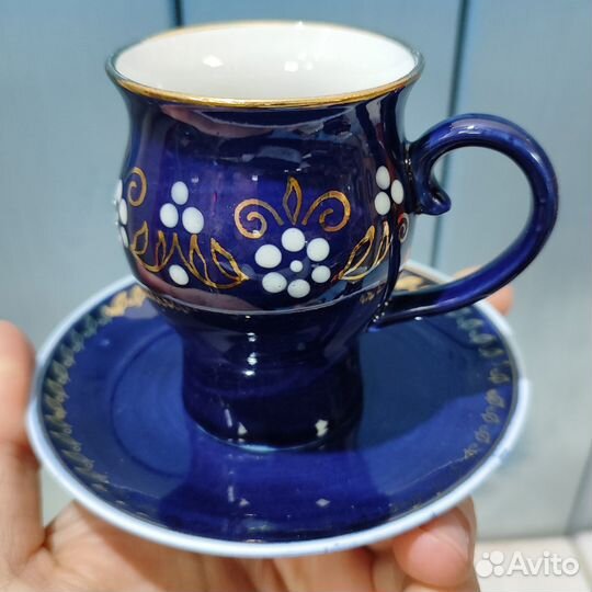 Кофейный сервиз Бронницы, СССР, кобальт