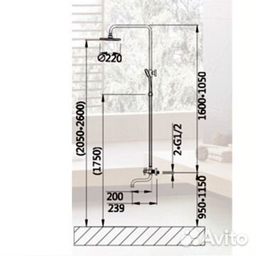 233562 Душевая система ViEiR (4/1шт)