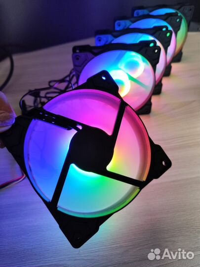 5 вентиляторов RGB для пк лот