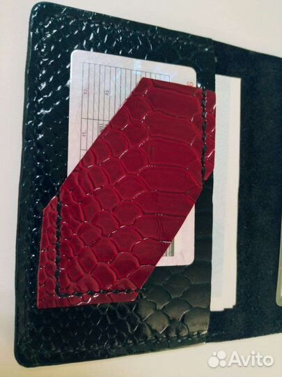 Обложка для автодокументов натуральная кожа