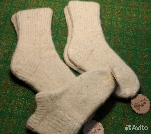 Вязаные носки и следки из овечьей шерсти