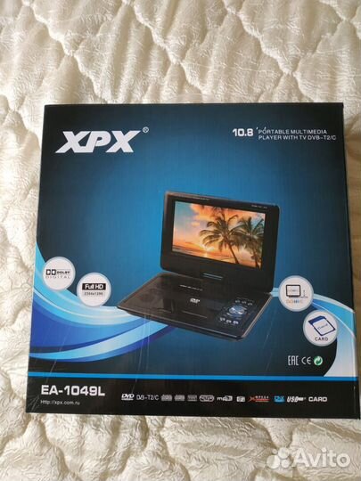 Портативный DVD ЖК телевизор XPX EA 1049L