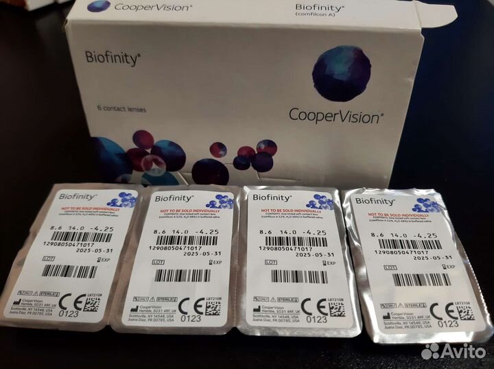 Линзы контактные biofinity - 4,25