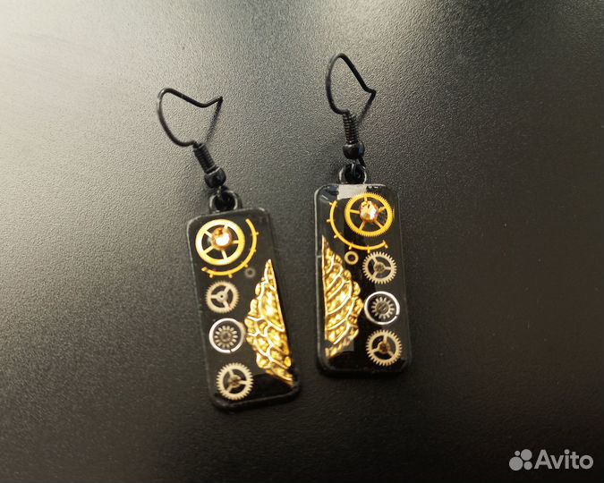 Креативный подарок серьги в стиле стимпанк