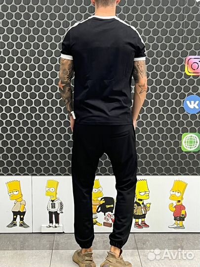 Штаны футболка Lacoste черный комплект