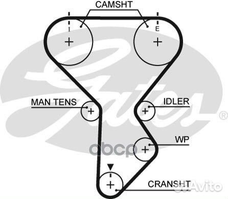 Ремень грм gates /859715287/ mazda 626 FE16V 52