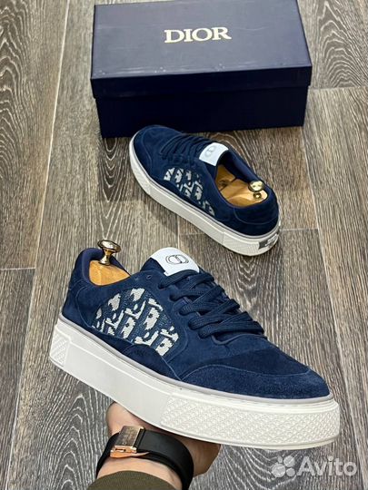 Кеды dior синий цвета