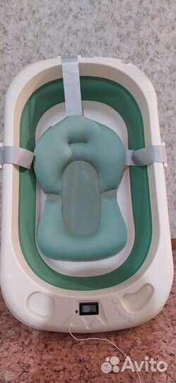 Ванночка детская для купания на ножках с термомет