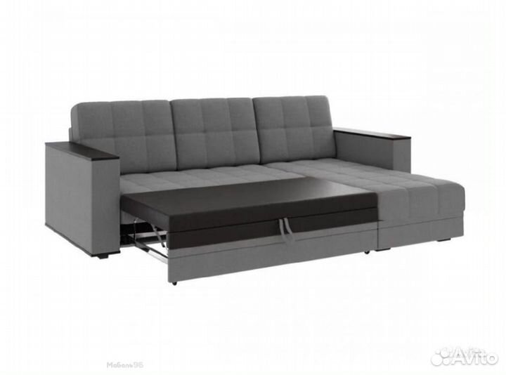 Диван угловой Атлант без столика велюр Neo 26 граф