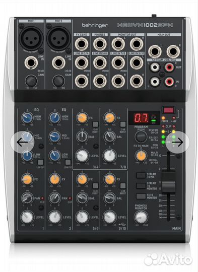 Микшерный пульт behringer xenyx1002SFX