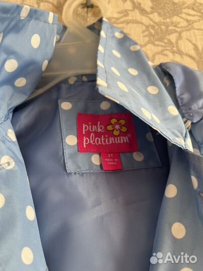 Ветровка плащ для девочки 92