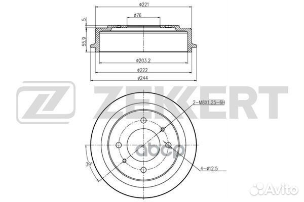 Барабан торм. зад. Hyundai Elantra III 01- Mat