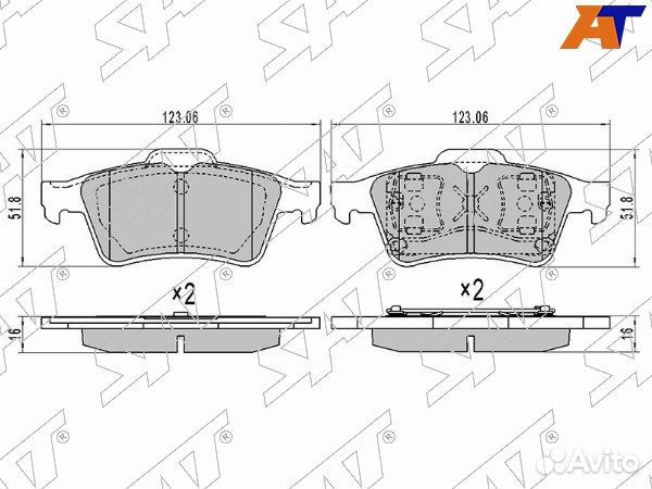 Колодки тормозные задние mazda 5