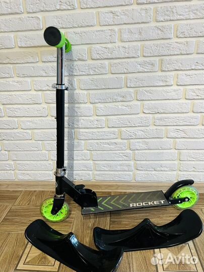 Самокат / снегокат 2в1