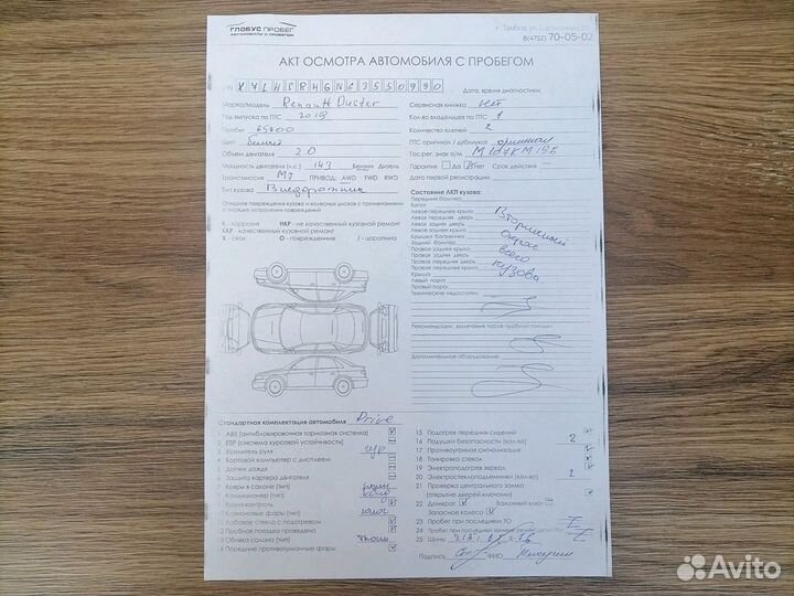 Renault Duster 2.0 МТ, 2019, 65 000 км