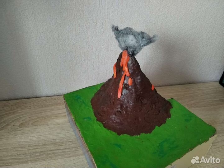 Макет вулкана в разрезе