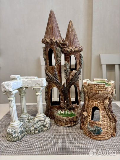Декорации для аквариума замки