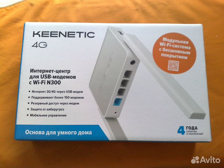 3g/4g LTE роутер Keenetic 4G (KN-1210)
